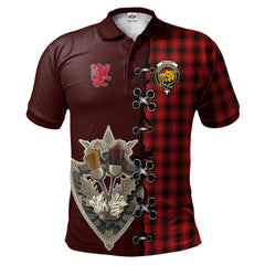 Clan MacIver Tartan Polo Shirt - Lion Rampant And Celtic Thistle Style UM95 MacIver Tartan Tartan Polo   