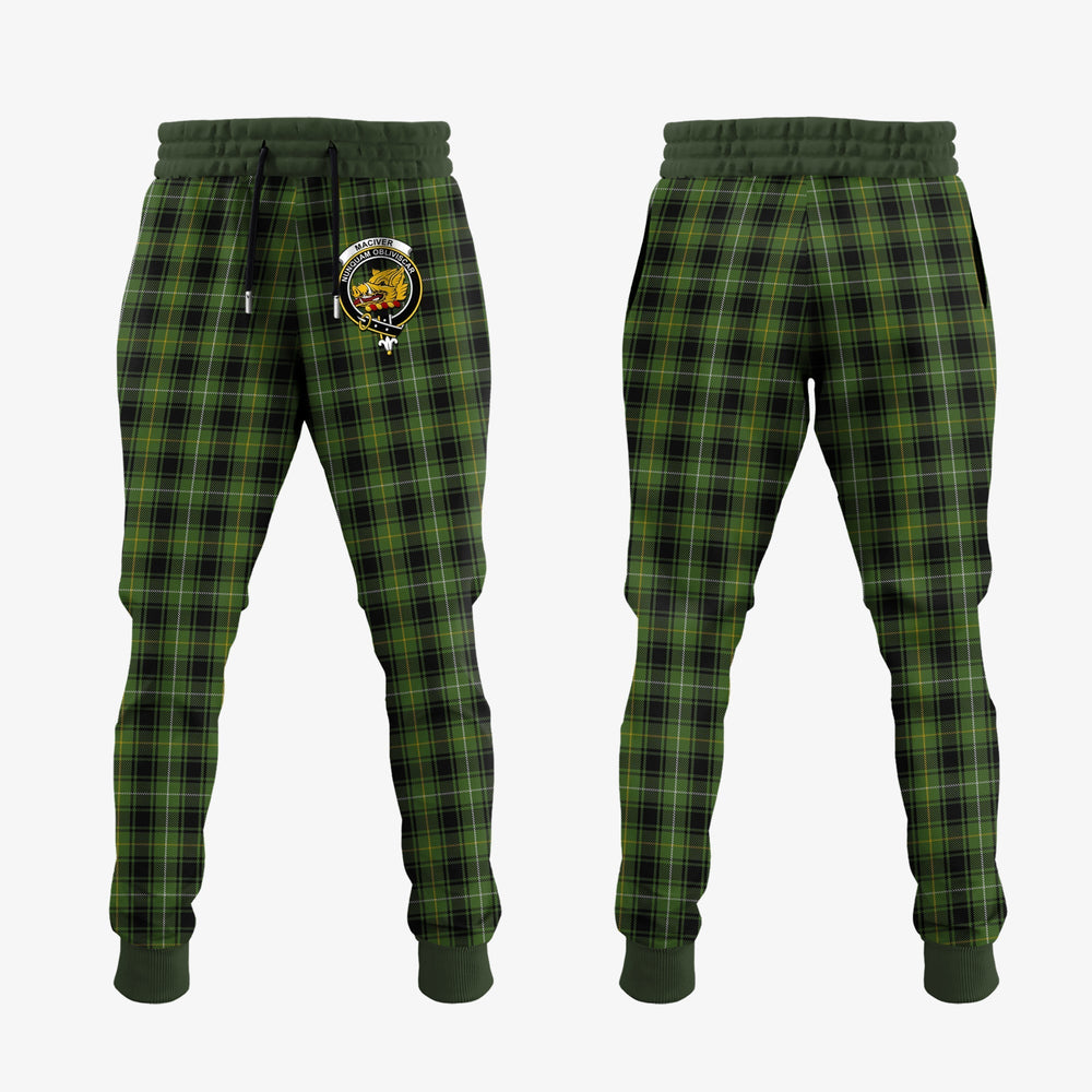 Clan MacIver Hunting Tartan Crest Jogger Sweatpants YX51  Tartan Today   