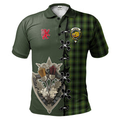 Clan MacIver Hunting Tartan Polo Shirt - Lion Rampant And Celtic Thistle Style HL84 MacIver Hunting Tartan Tartan Polo   