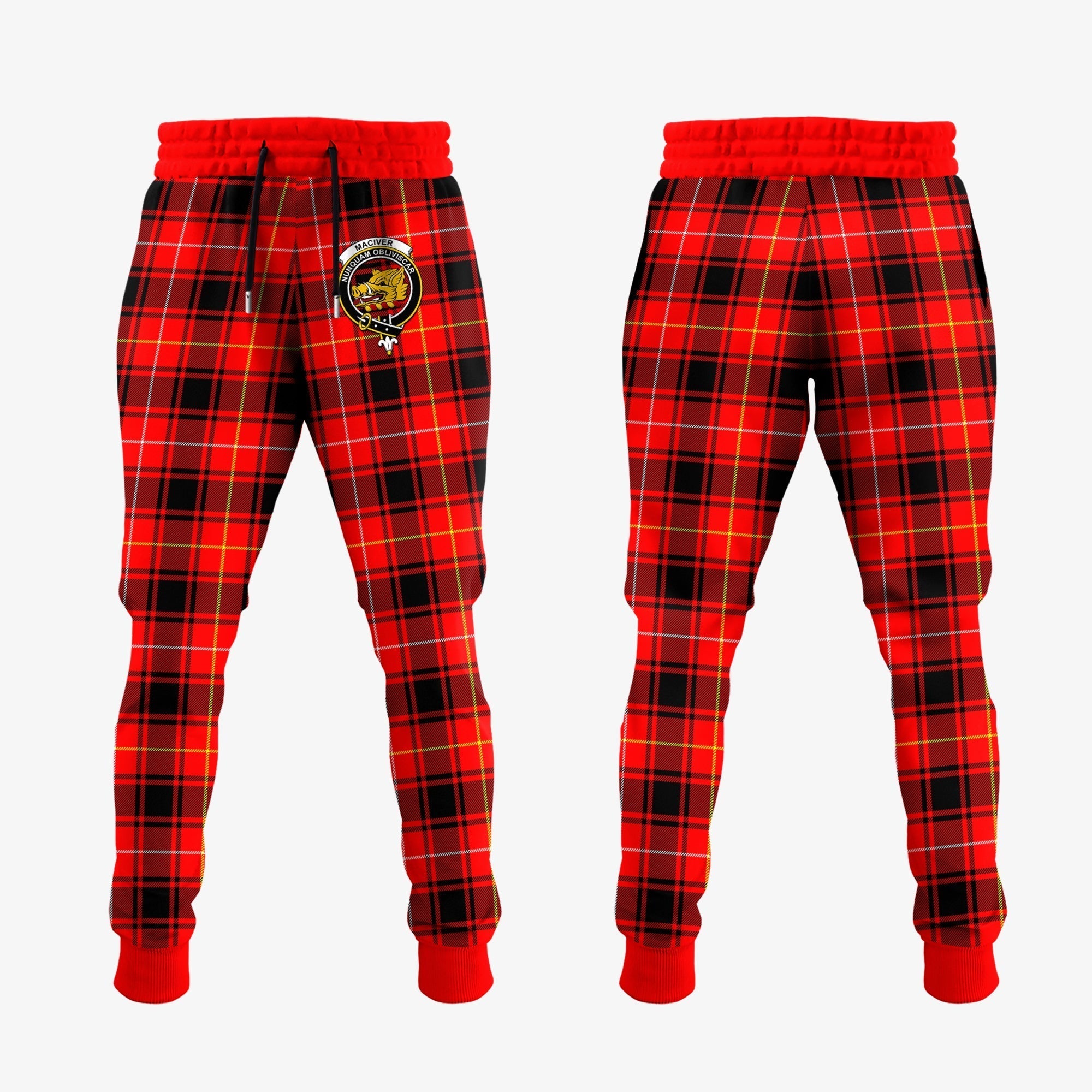 Clan MacIver Modern Tartan Crest Jogger Sweatpants OY86  Tartan Today   