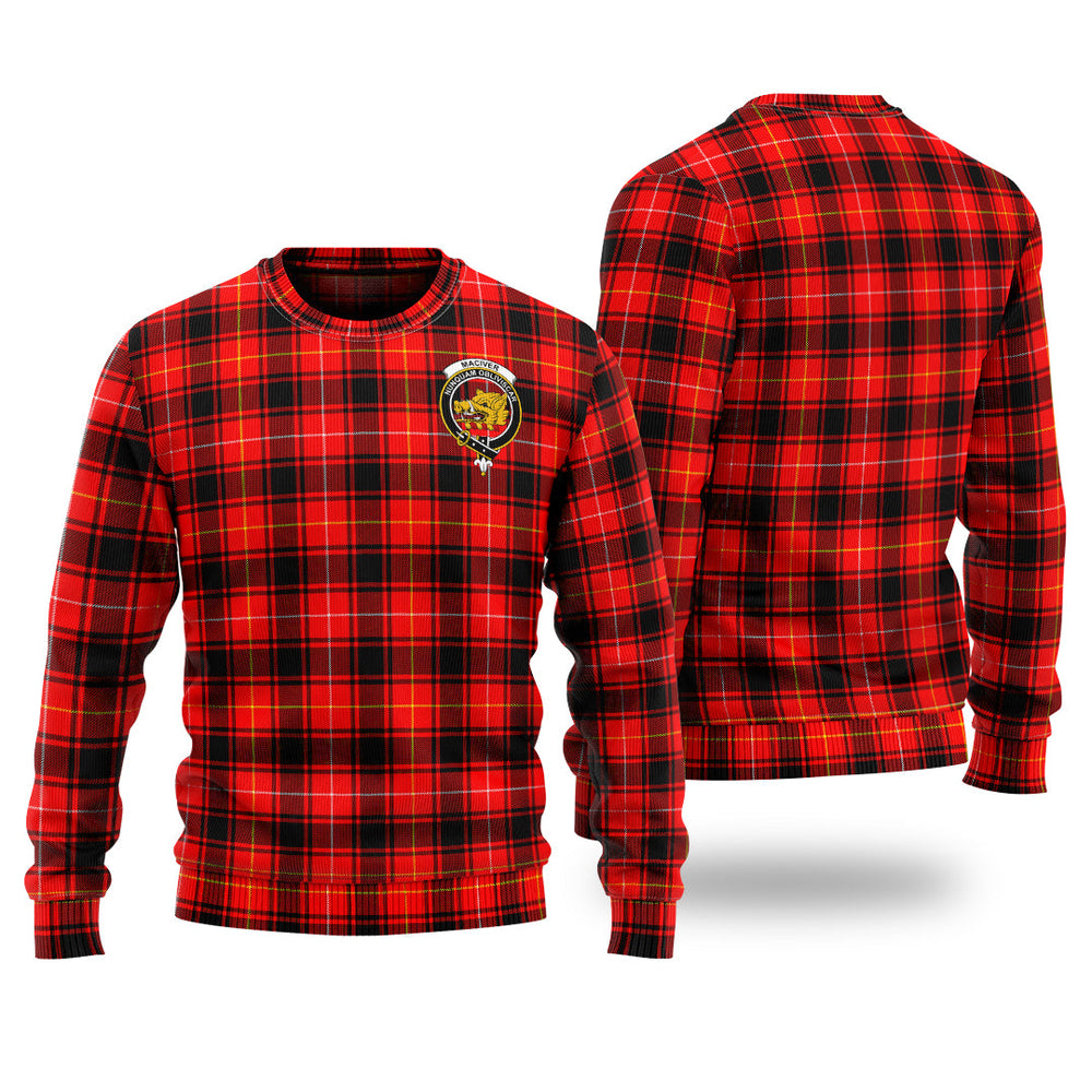 Clan MacIver Modern Tartan Christmas Ugly Sweater ZP52 MacIver Modern Tartan Tartan Sweater   