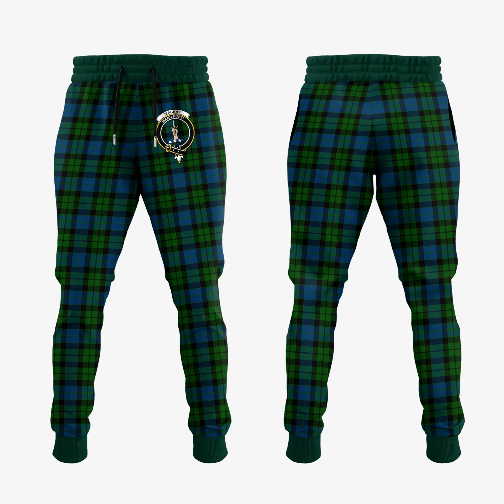 Clan MacKay Modern Tartan Crest Jogger Sweatpants ZA61 Clan MacKay Tartan Today   