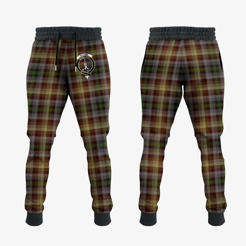 Clan MacKay Of Strathnaver Tartan Crest Jogger Sweatpants LY11 Clan MacKay Tartan Today   