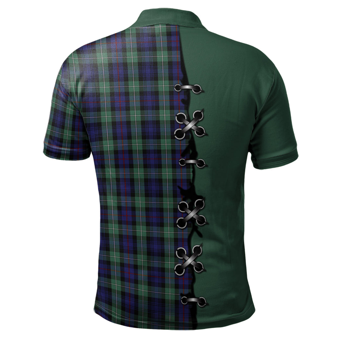Clan MacKenzie Hunting Green Tartan Polo Shirt - Lion Rampant And Celtic Thistle Style SL48 MacKenzie Hunting Green Tartan Tartan Polo   