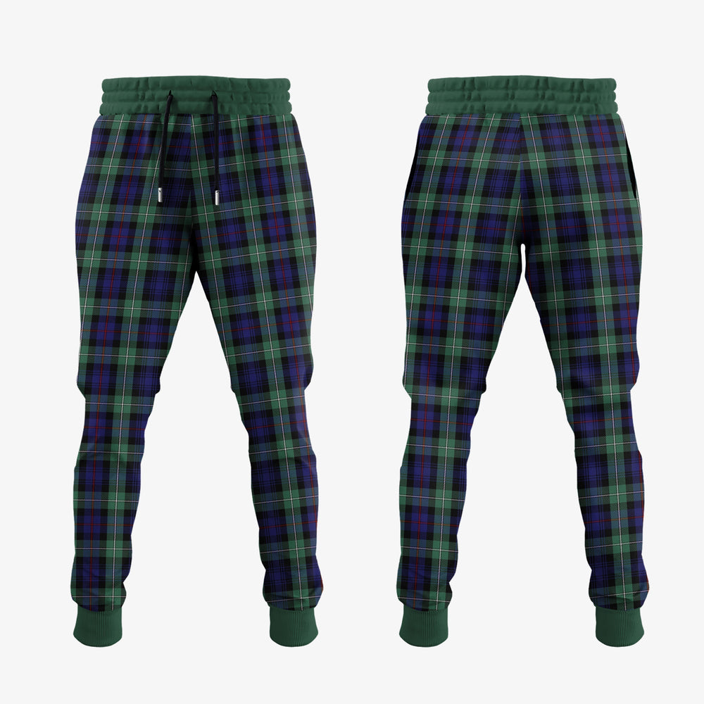Clan MacKenzie Hunting Green Tartan Crest Jogger Sweatpants DR61 Clan MacKenzie Clan MacKenzie   