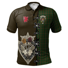 Clan MacKinnon Hunting Tartan Polo Shirt - Lion Rampant And Celtic Thistle Style DC19 MacKinnon Hunting Tartan Tartan Polo   