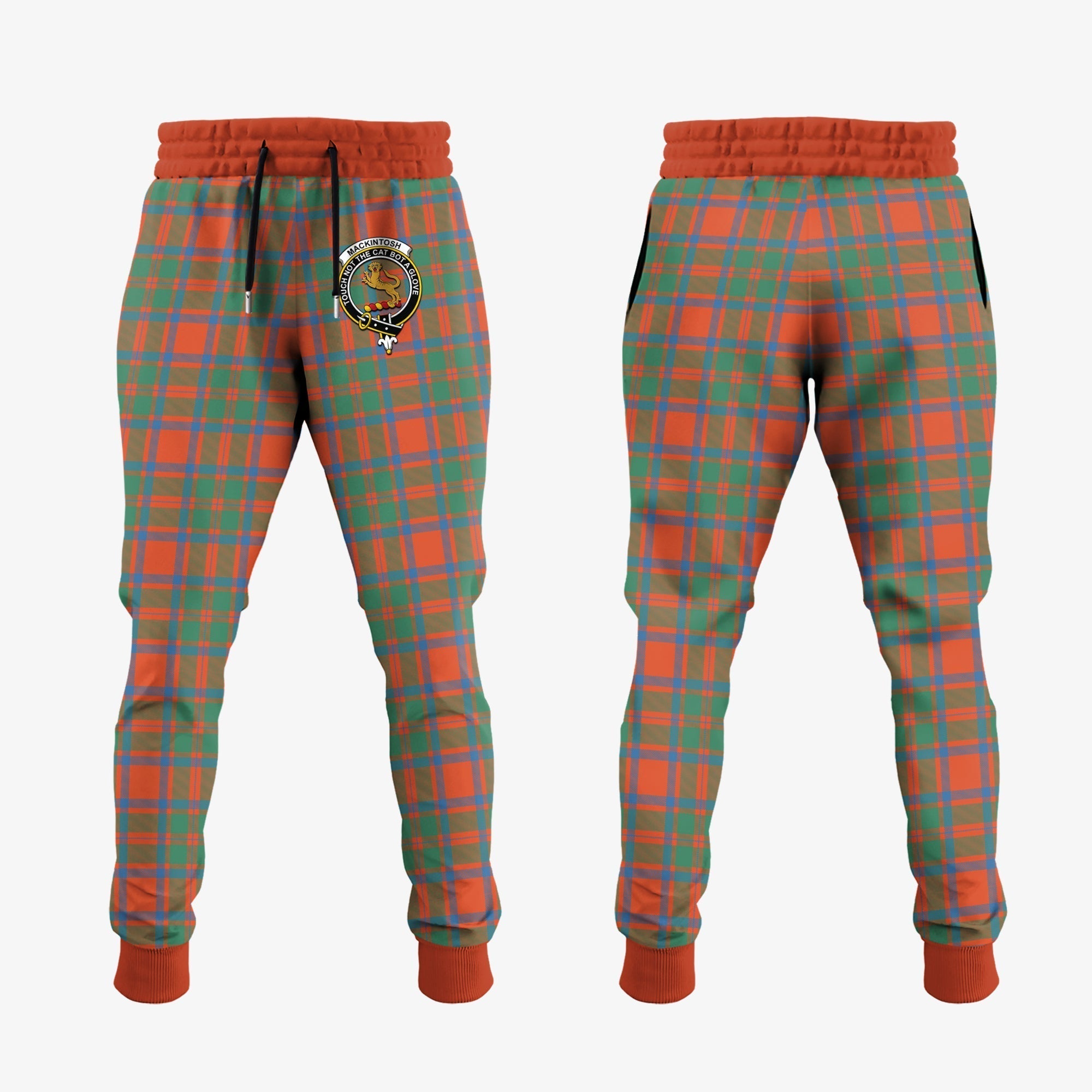 Clan MacKintosh Ancient Tartan Crest Jogger Sweatpants RD12 Clan MacKintosh / MacIntosh Tartan Today   