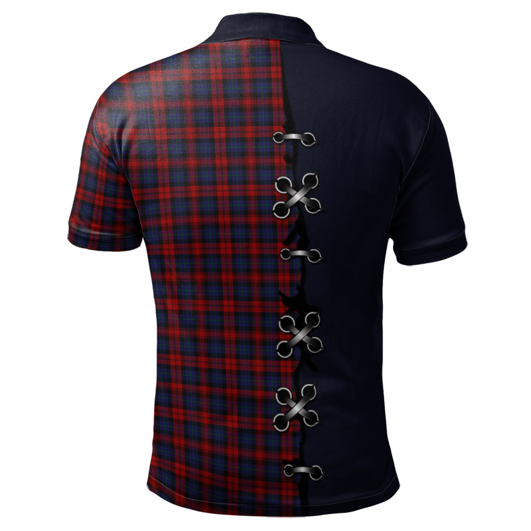 Clan MacLachlan Tartan Polo Shirt - Lion Rampant And Celtic Thistle Style BE52 MacLachlan Tartan Tartan Polo   