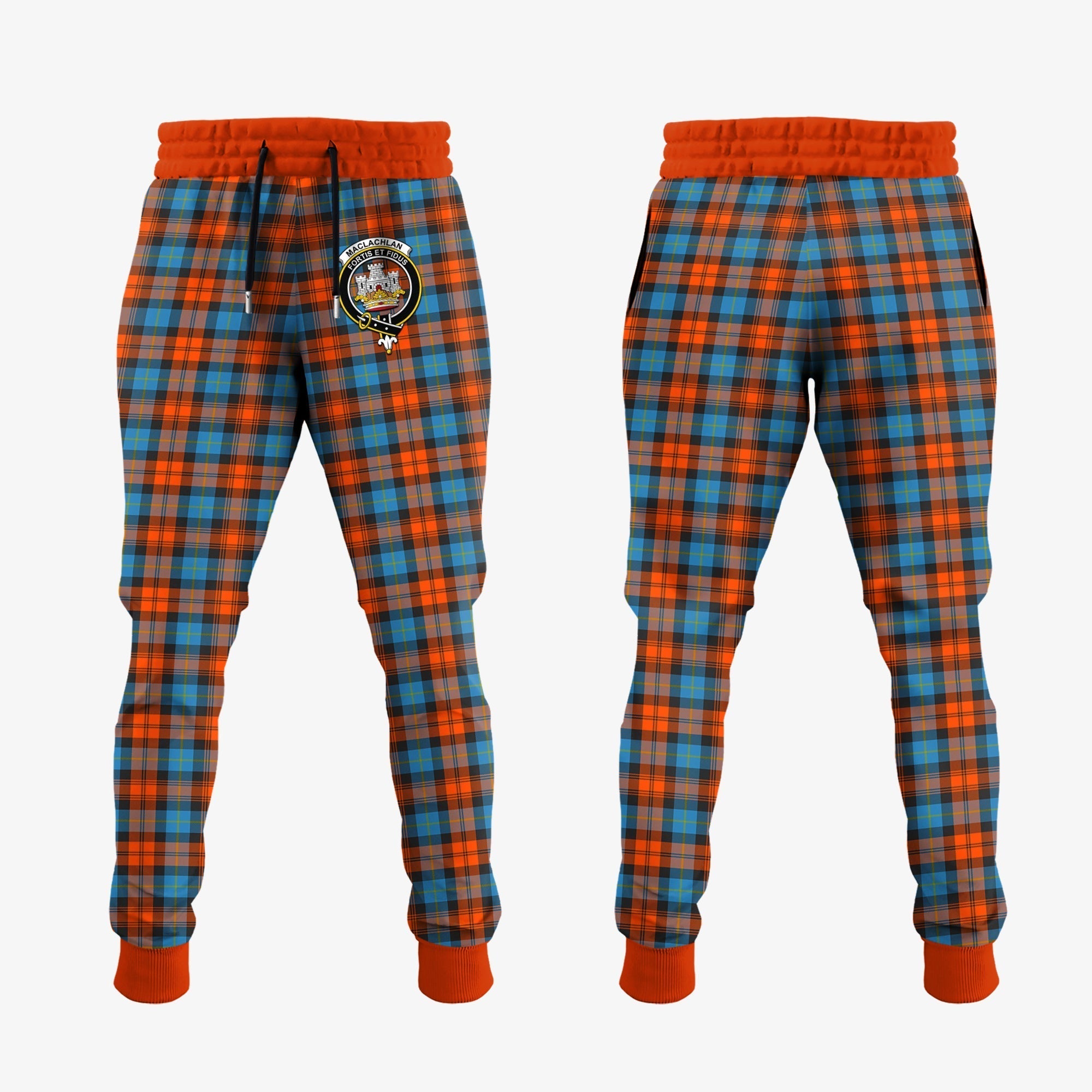 Clan MacLachlan Ancient Tartan Crest Jogger Sweatpants OK37  Tartan Today   
