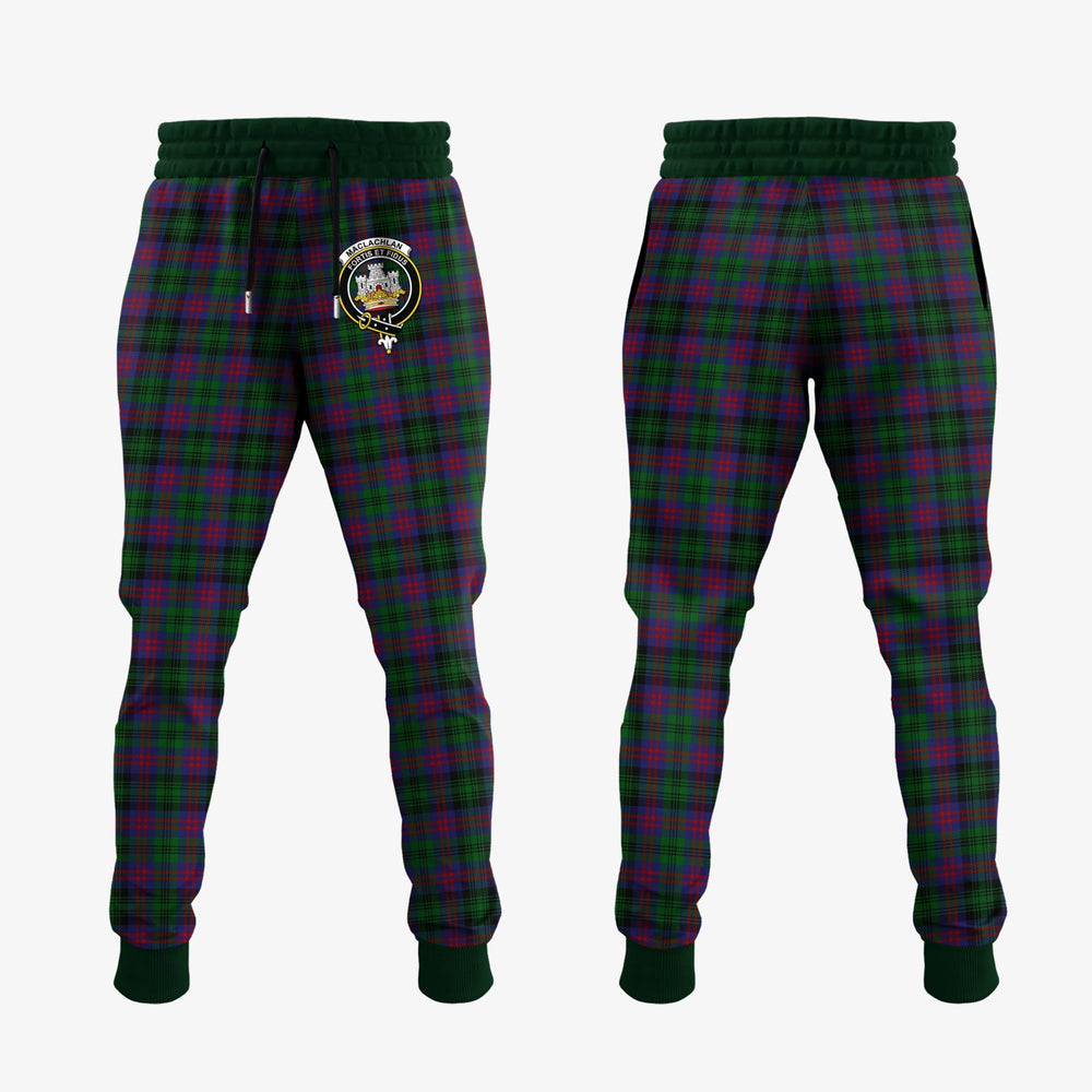 Clan MacLachlan Hunting Tartan Crest Jogger Sweatpants AK48  Tartan Today   