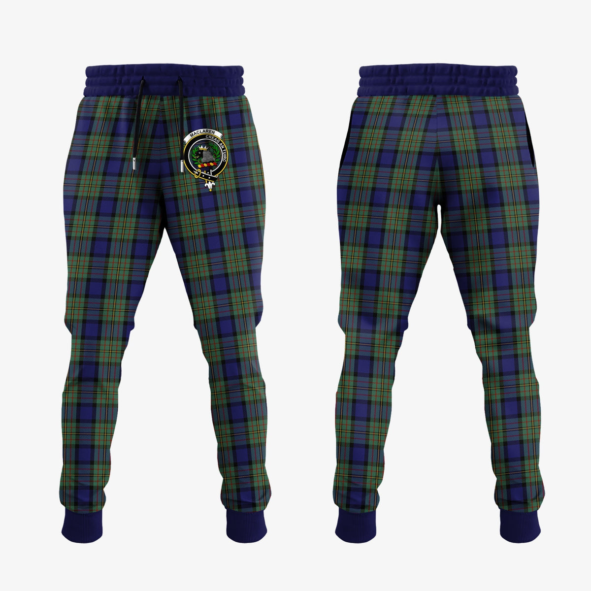 Clan MacLaren Tartan Crest Jogger Sweatpants LP23  Tartan Today   
