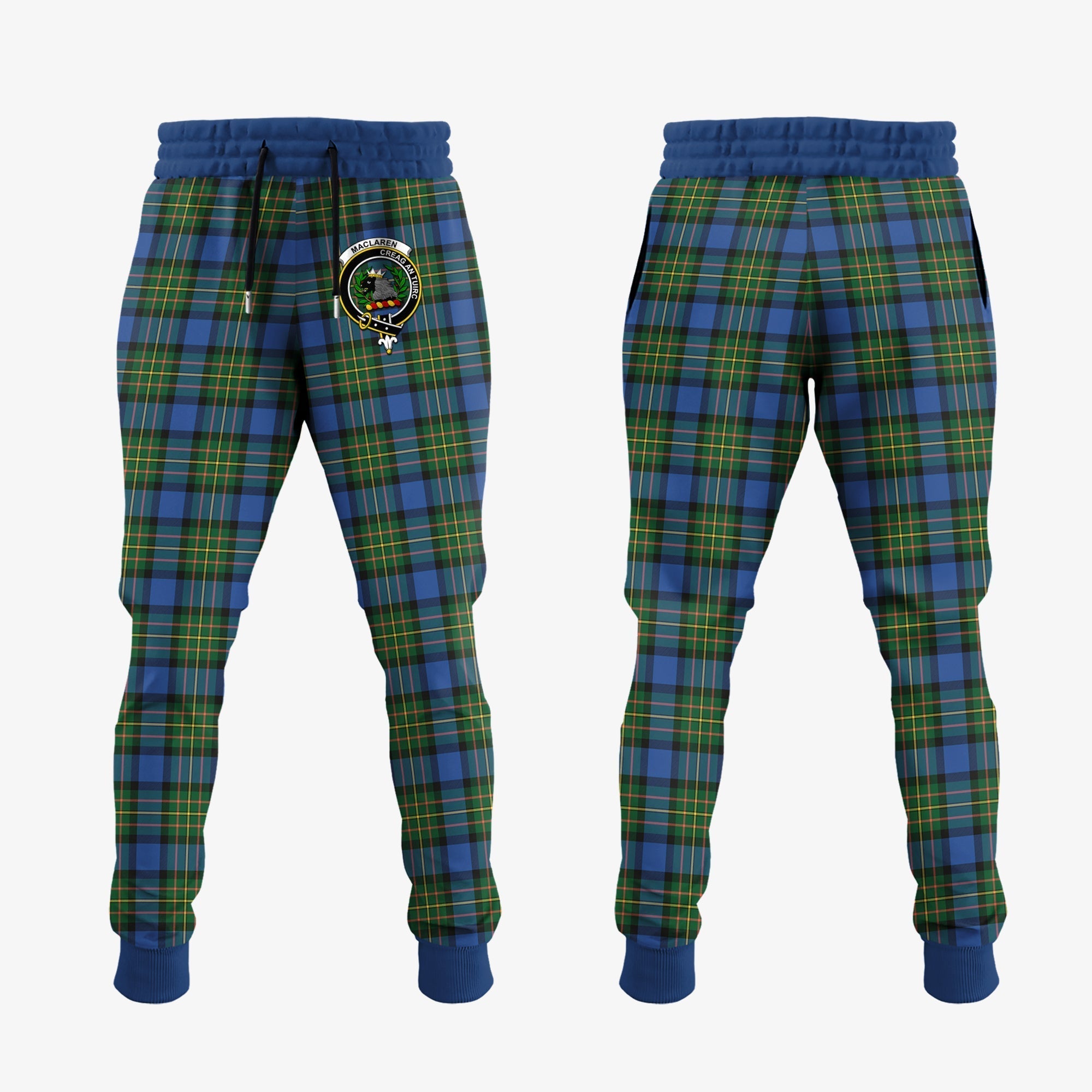 Clan MacLaren Ancient Tartan Crest Jogger Sweatpants JB39  Tartan Today   