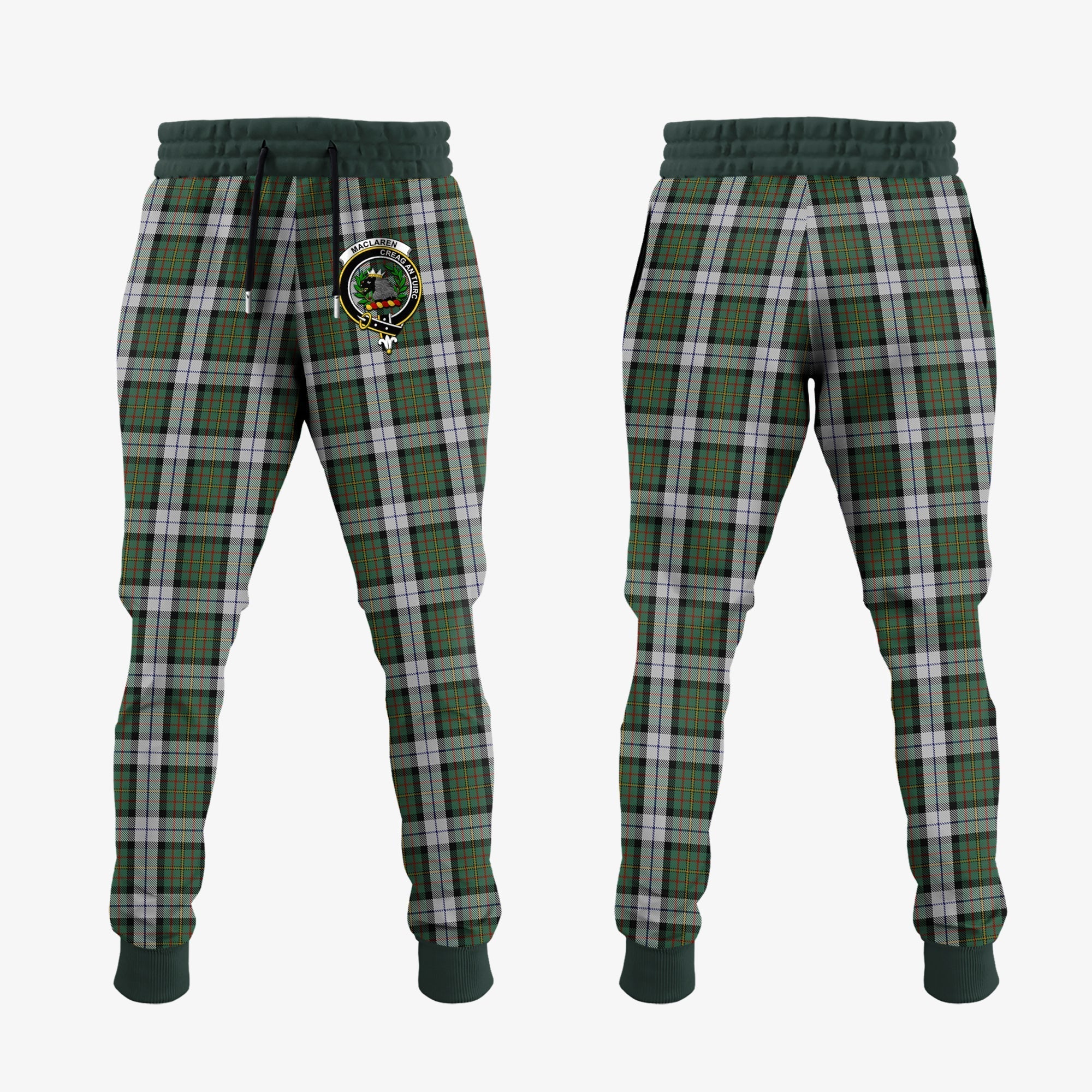 Clan MacLaren Dress Tartan Crest Jogger Sweatpants GH85  Tartan Today   