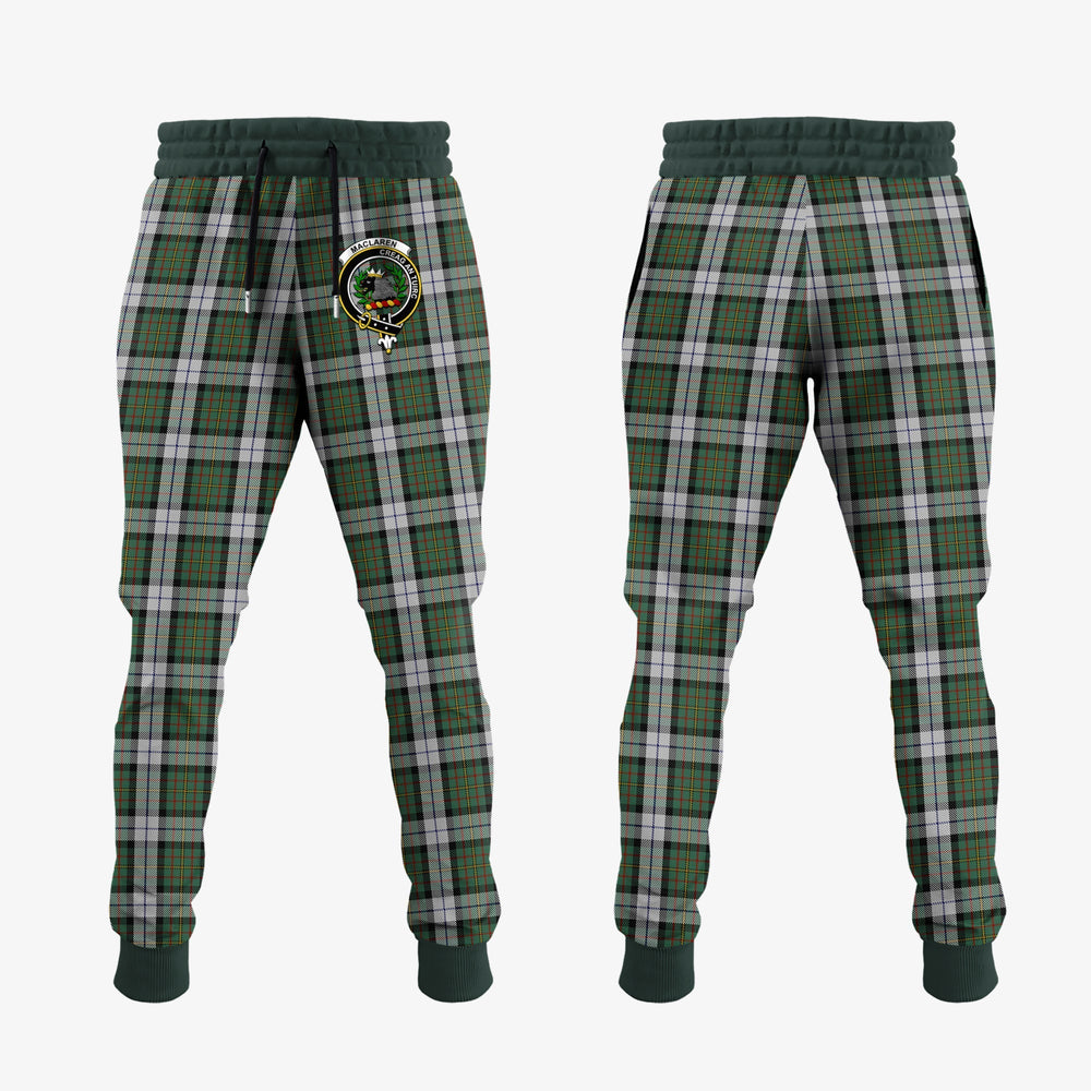 Clan MacLaren Dress Tartan Crest Jogger Sweatpants GH85  Tartan Today   