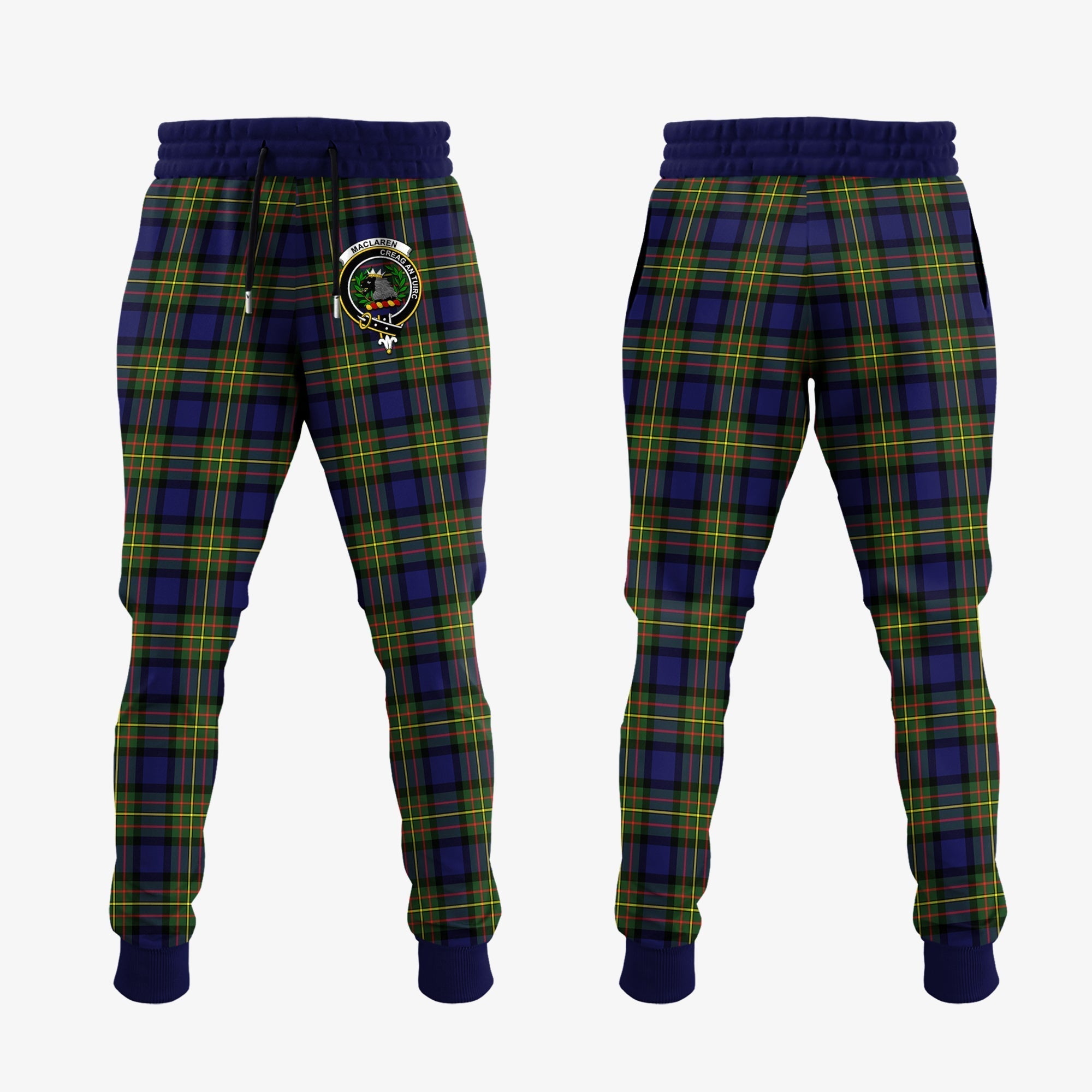 Clan MacLaren Modern Tartan Crest Jogger Sweatpants BN71  Tartan Today   