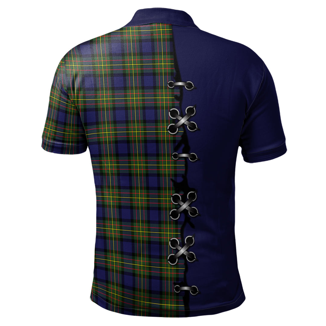 Clan MacLaren Modern Tartan Polo Shirt - Lion Rampant And Celtic Thistle Style RF69 MacLaren Modern Tartan Tartan Polo   
