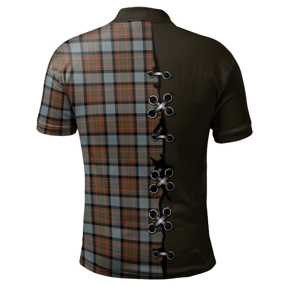 Clan MacLaren Weathered Tartan Polo Shirt - Lion Rampant And Celtic Thistle Style PQ42 MacLaren Weathered Tartan Tartan Polo   