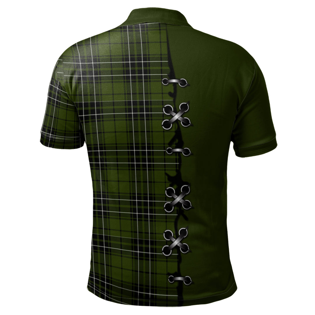 Clan MacLean Hunting Tartan Polo Shirt - Lion Rampant And Celtic Thistle Style JR97 MacLean Hunting Tartan Tartan Polo   