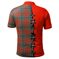 Clan MacLean of Duart Ancient Tartan Polo Shirt - Lion Rampant And Celtic Thistle Stylee OA14 MacLean of Duart Ancient Tartane Tartan Polo   