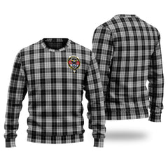 Clan MacLeod Black And White Tartan Christmas Ugly Sweater ZO47 MacLeod Black And White Tartan Tartan Sweater   