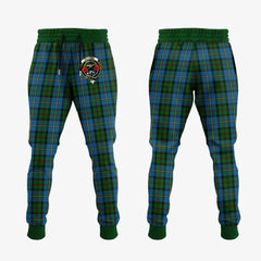 Clan MacLeod Green Tartan Crest Jogger Sweatpants KI60  Tartan Today   