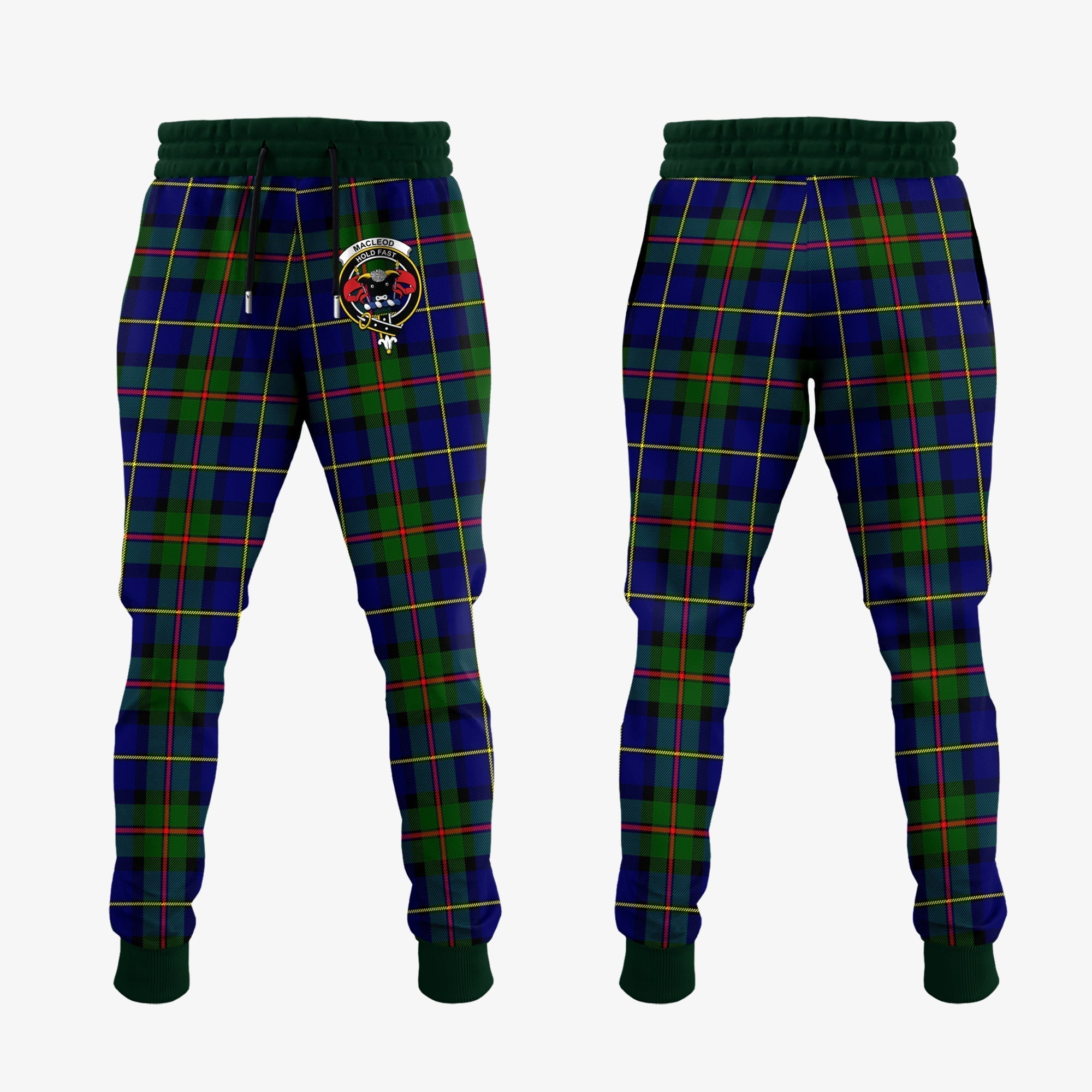 Clan MacLeod Of Harris Modern Tartan Crest Jogger Sweatpants EC26  Tartan Today   