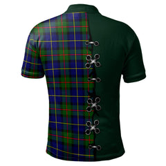 Clan MacLeod of Harris Modern Tartan Polo Shirt - Lion Rampant And Celtic Thistle Style RG92 MacLeod of Harris Modern Tartan Tartan Polo   
