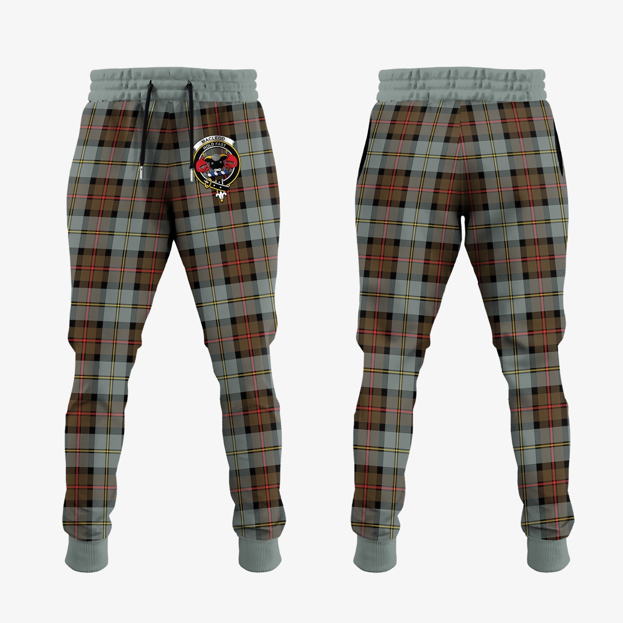 Clan MacLeod Of Harris Weathered Tartan Crest Jogger Sweatpants ES25  Tartan Today   