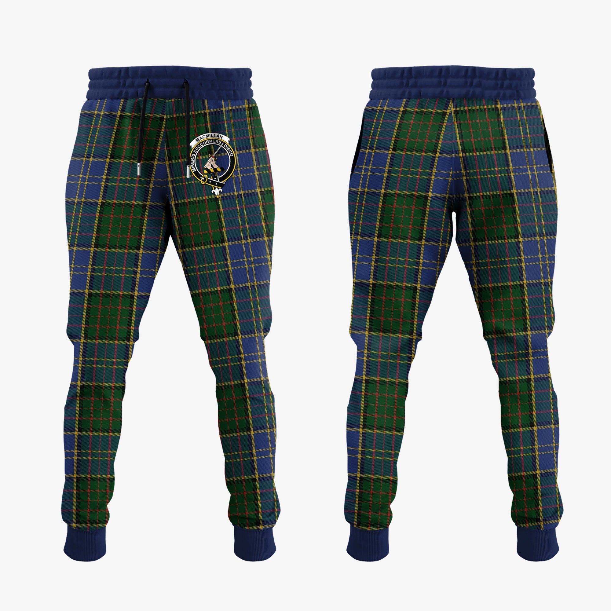 Clan MacMillan Hunting Tartan Crest Jogger Sweatpants BS14 Clan MacMillan Tartan Today   