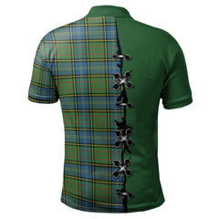 Clan MacMillan Hunting Ancient Tartan Polo Shirt - Lion Rampant And Celtic Thistle Style PC14 MacMillan Hunting Ancient Tartan Tartan Polo   