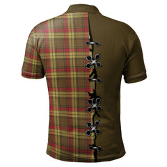 Clan MacMillan Old Weathered Tartan Polo Shirt - Lion Rampant And Celtic Thistle Style BG65 MacMillan Old Weathered Tartan Tartan Polo   