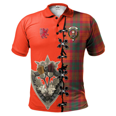 Clan MacNab Ancient Tartan Polo Shirt - Lion Rampant And Celtic Thistle Style