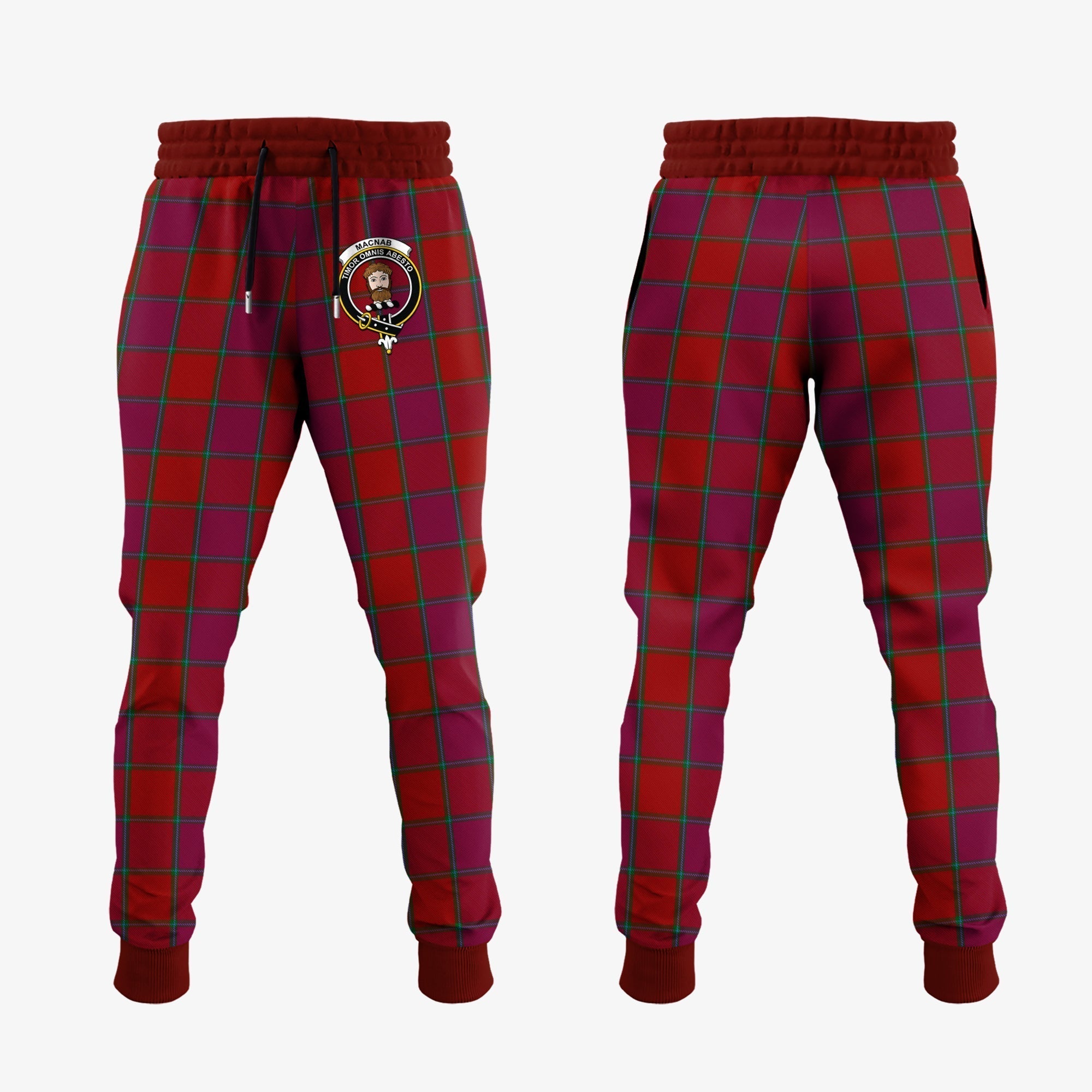 Clan MacNab Old Tartan Crest Jogger Sweatpants BO33 Clan MacNab Tartan Today   