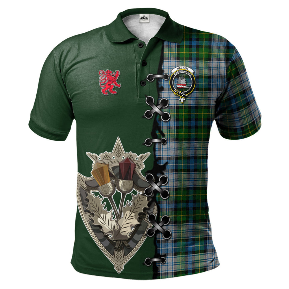 Clan MacNeil Dress Tartan Polo Shirt - Lion Rampant And Celtic Thistle Style GO91 MacNeil Dress Tartan Tartan Polo   