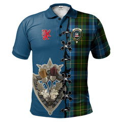 Clan MacNeil of Barra Tartan Polo Shirt - Lion Rampant And Celtic Thistle Style ZX93 MacNeil of Barra Tartan Tartan Polo   