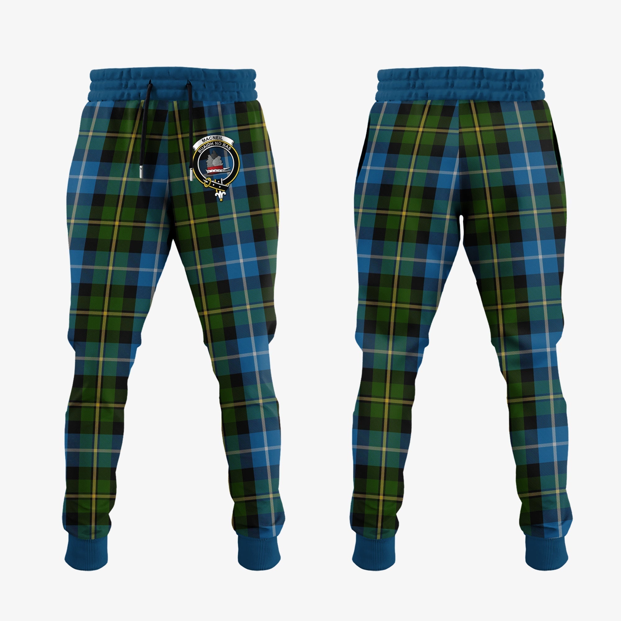Clan MacNeil Of Barra Tartan Crest Jogger Sweatpants WH56 Clan MacNeil / MacNeill Tartan Today   