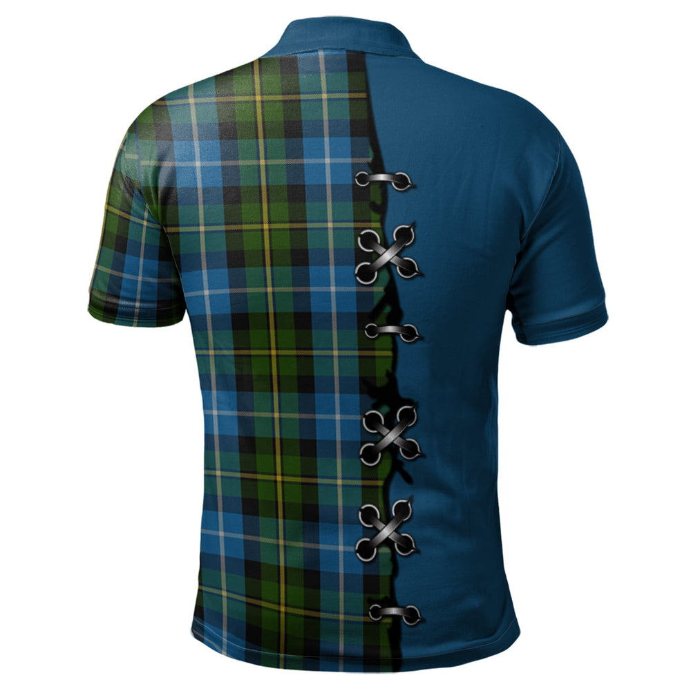 Clan MacNeil of Barra Tartan Polo Shirt - Lion Rampant And Celtic Thistle Style ZX93 MacNeil of Barra Tartan Tartan Polo   