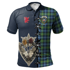 Clan MacNeil of Barra Ancient Tartan Polo Shirt - Lion Rampant And Celtic Thistle Style MM22 MacNeil of Barra Ancient Tartan Tartan Polo   