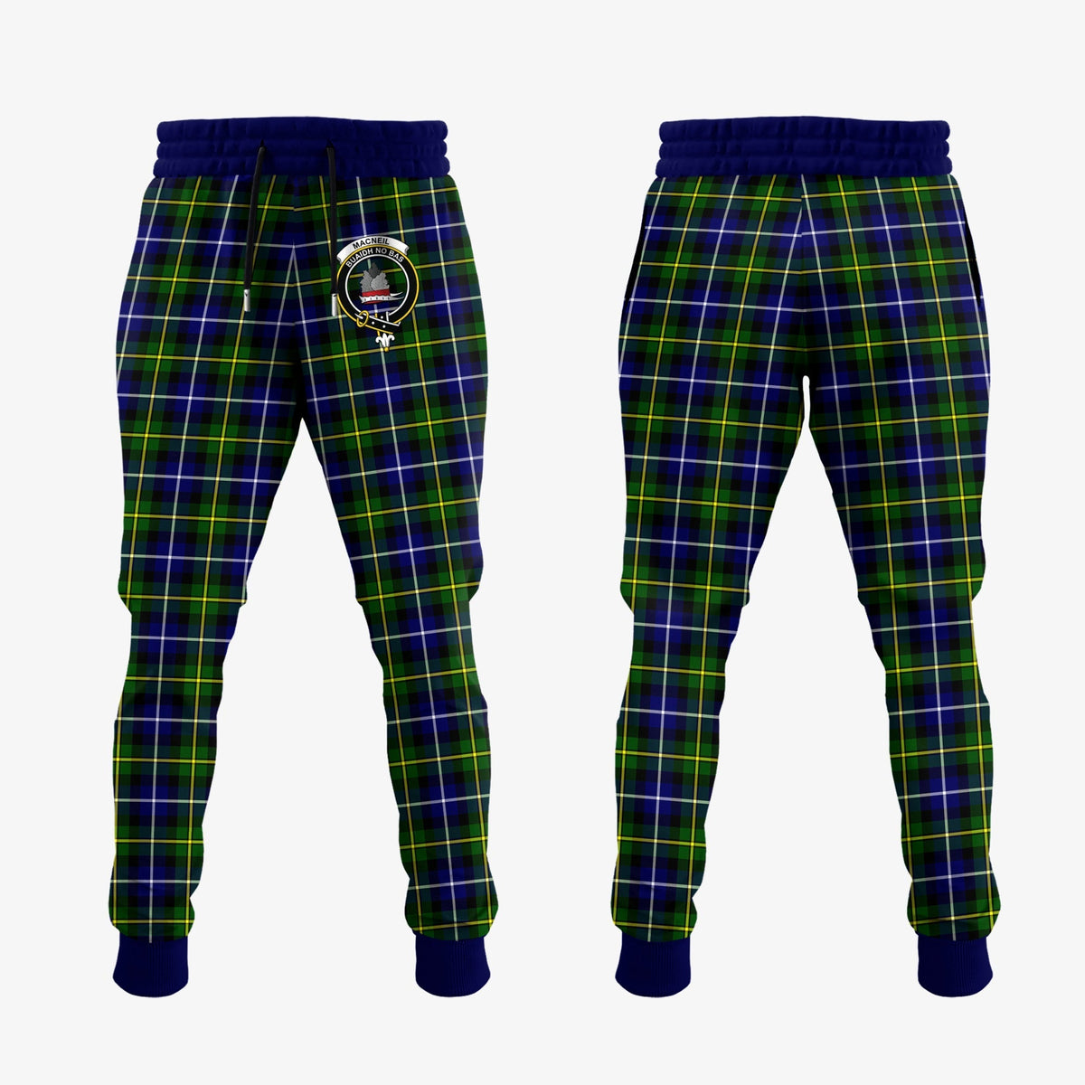 Clan MacNeil Of Barra Modern Tartan Crest Jogger Sweatpants XE59 Clan MacNeil / MacNeill Tartan Today   