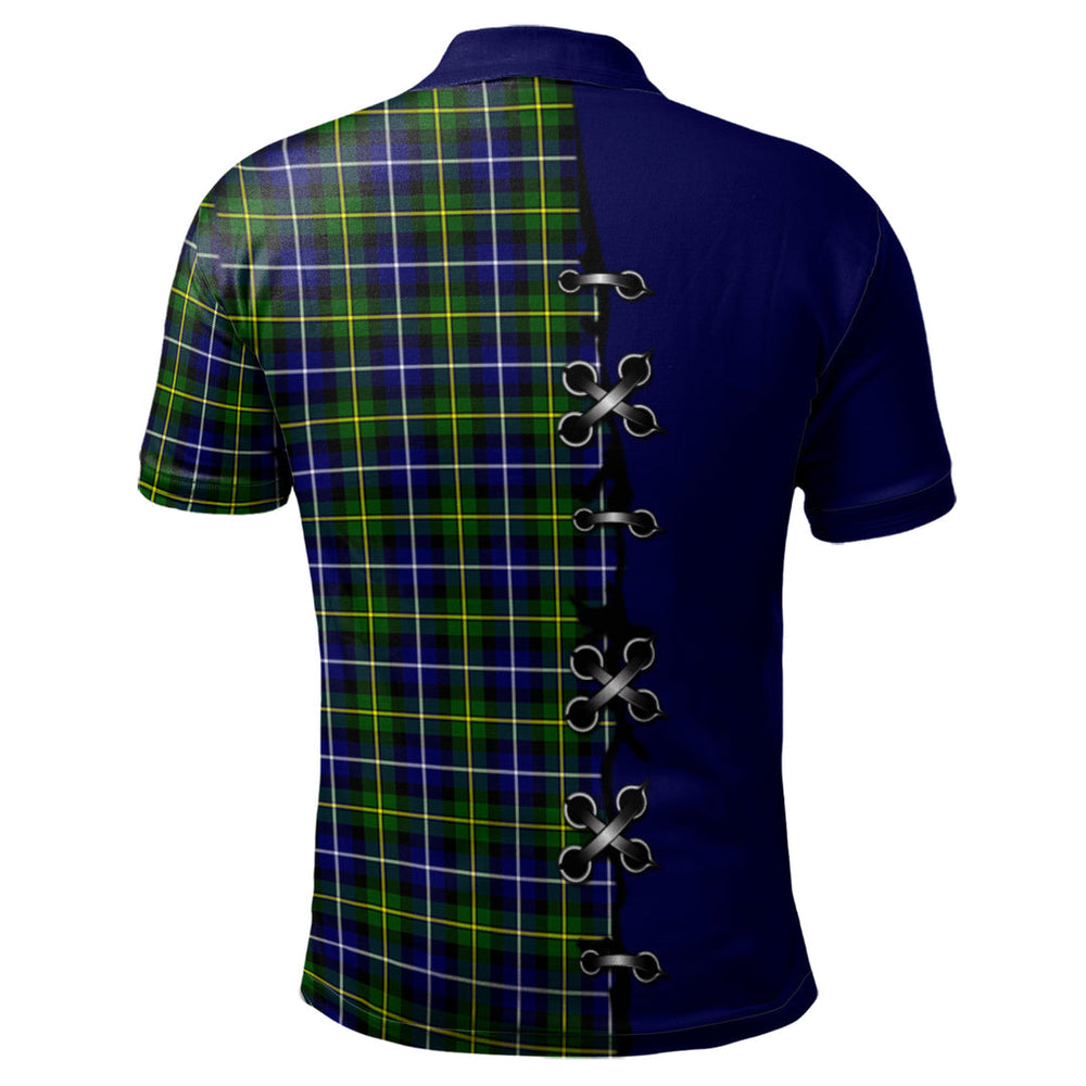Clan MacNeil of Barra Modern Tartan Polo Shirt - Lion Rampant And Celtic Thistle Style GU70 MacNeil of Barra Modern Tartan Tartan Polo   