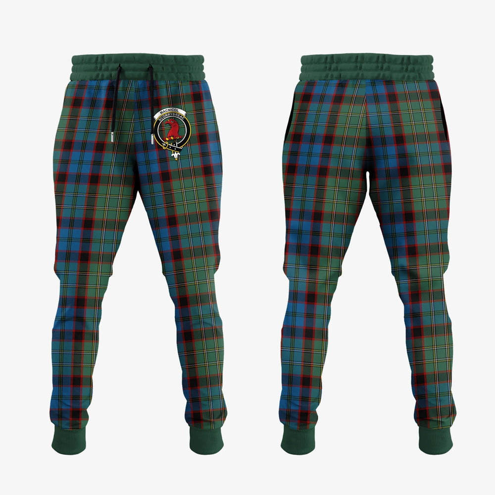 Clan MacNicol Hunting Tartan Crest Jogger Sweatpants IV80 Clan MacNicol Tartan Today   