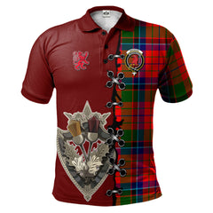 Clan MacNicol of Scorrybreac Tartan Polo Shirt - Lion Rampant And Celtic Thistle Style WR74 MacNicol of Scorrybreac Tartan Tartan Polo   