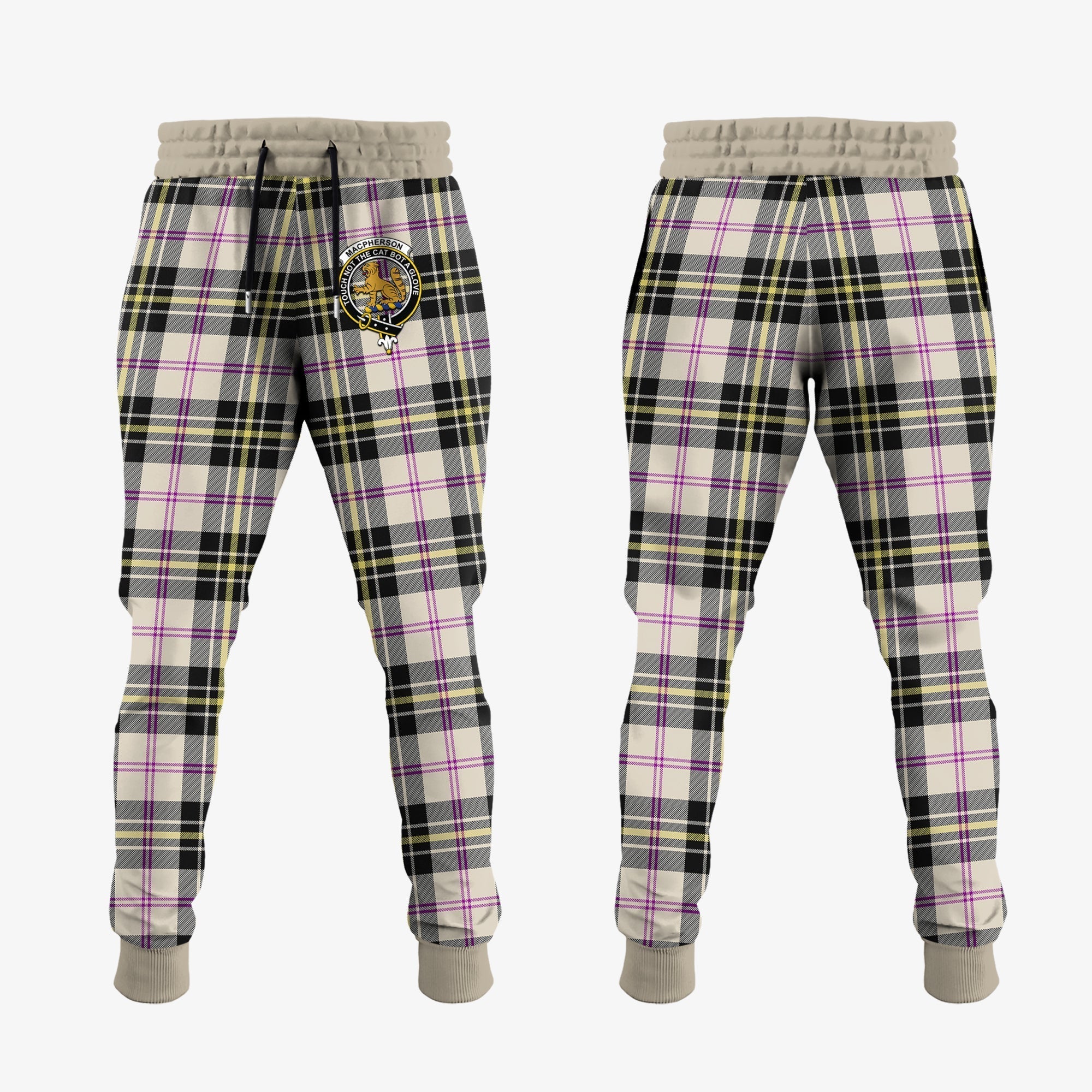 Clan MacPherson Dress Ancient Tartan Crest Jogger Sweatpants VX86 Clan MacPherson Tartan Today   
