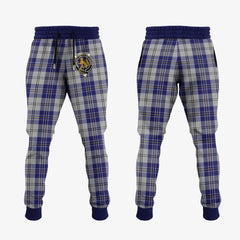Clan MacPherson Dress Blue Tartan Crest Jogger Sweatpants XB36 Clan MacPherson Tartan Today   