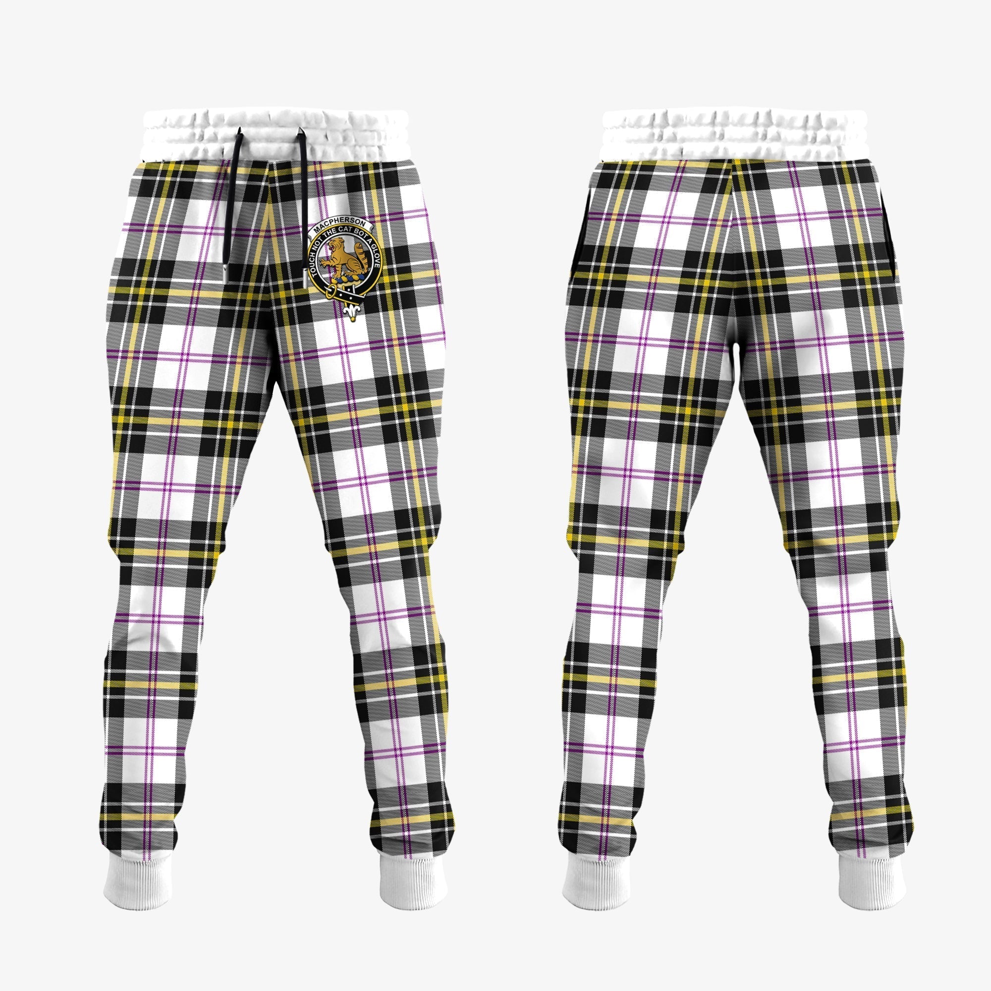 Clan MacPherson Dress Modern Tartan Crest Jogger Sweatpants SW87 Clan MacPherson Tartan Today   