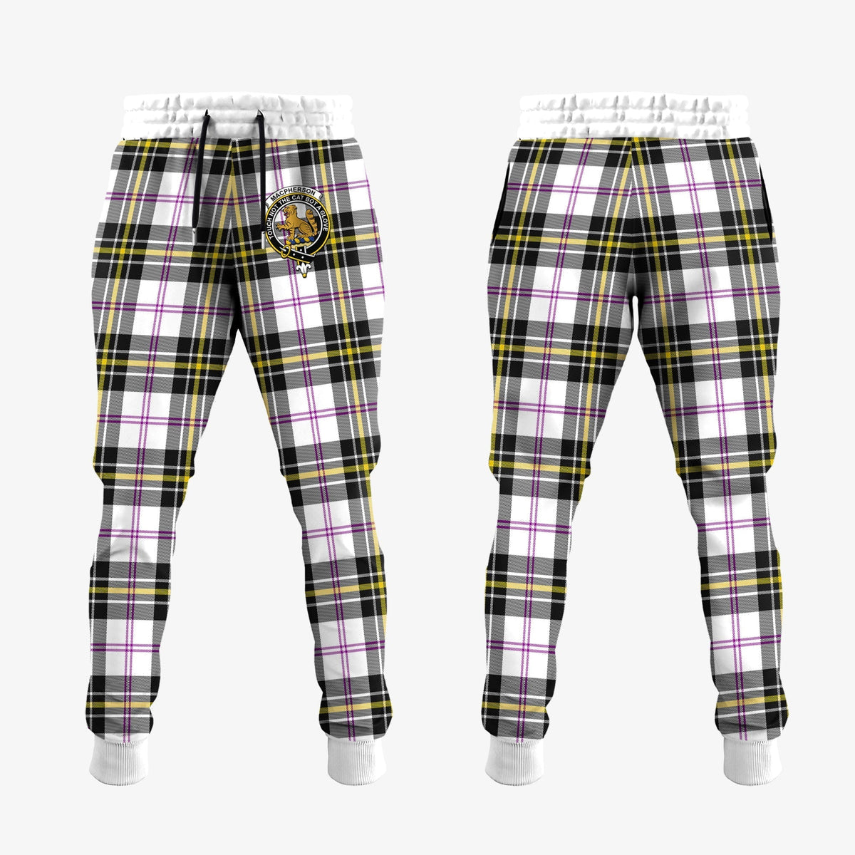 Clan MacPherson Dress Modern Tartan Crest Jogger Sweatpants SW87 Clan MacPherson Tartan Today   