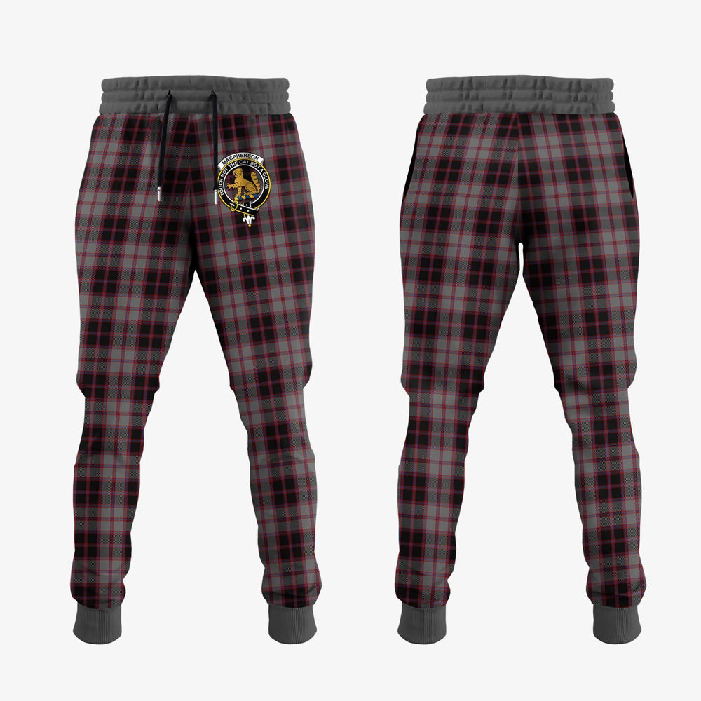 Clan MacPherson Hunting Tartan Crest Jogger Sweatpants WZ44 Clan MacPherson Tartan Today   