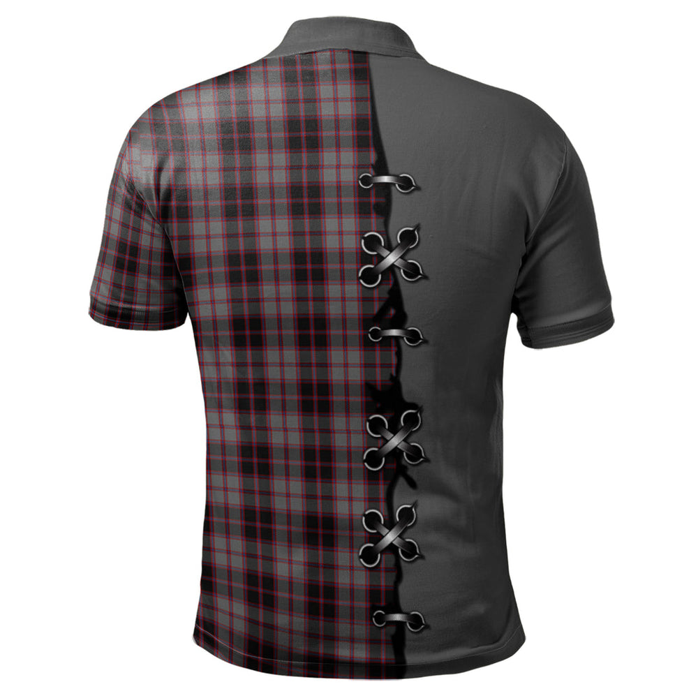 Clan MacPherson Hunting Tartan Polo Shirt - Lion Rampant And Celtic Thistle Style SR47 MacPherson Hunting Tartan Tartan Polo   