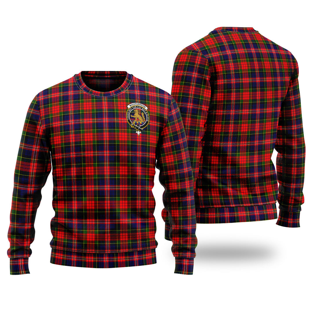 Clan MacPherson Modern Tartan Christmas Ugly Sweater RU38 MacPherson Modern Tartan Tartan Sweater   