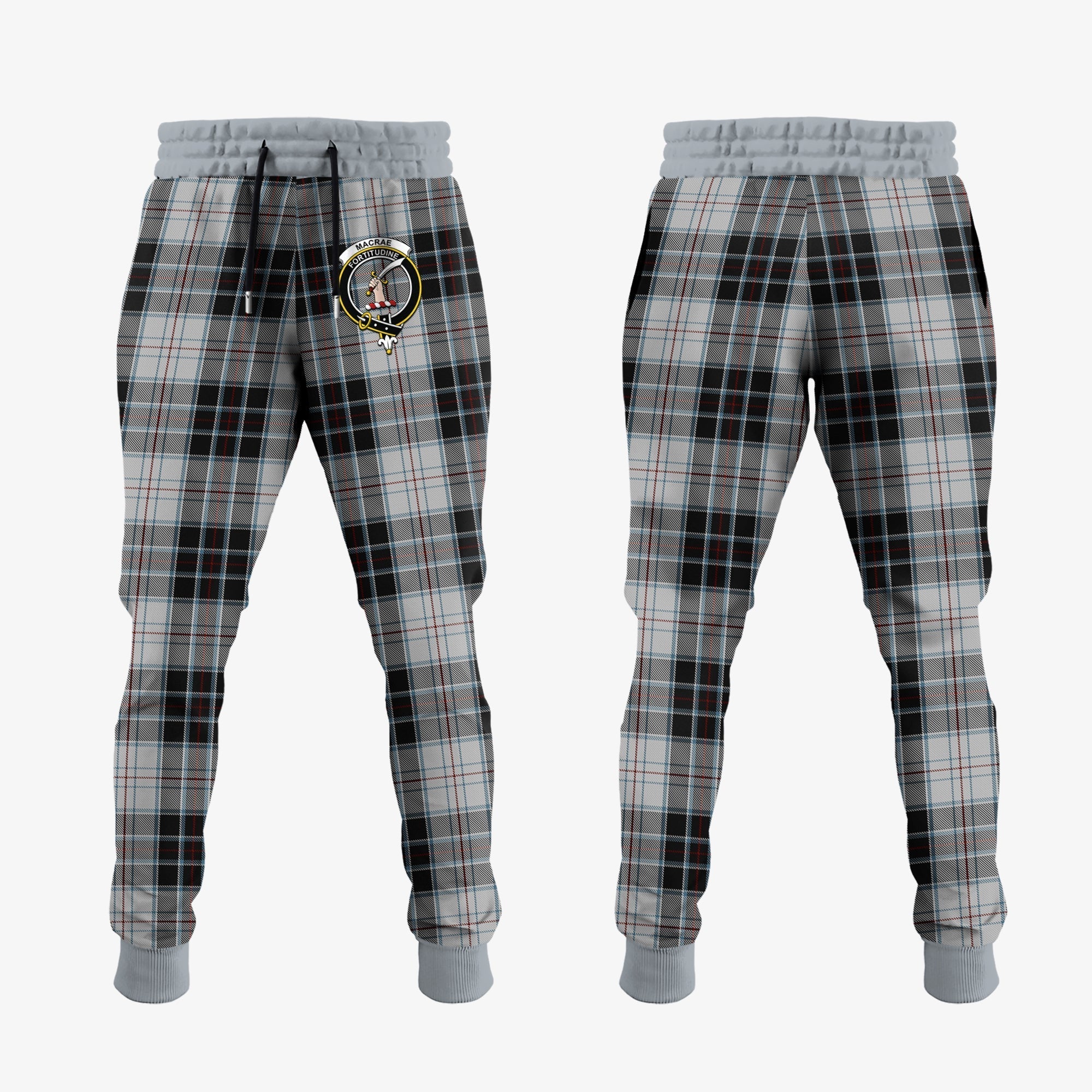 Clan MacRae Dress Tartan Crest Jogger Sweatpants GO46 Clan MacRae Tartan Today   
